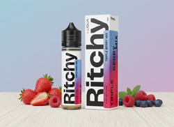 Příchuť LIQUA RITCHY - Triple Berry Mix / borůvka, Malina, Jahoda 10ml SnV