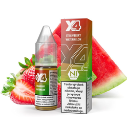 Nikotinová sůl X4 Bar Juice - Jahoda a meloun / Strawberry Watermelon 10ml