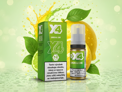 Nikotinová sůl X4 Bar Juice - Limetka a citrón / Lemon Lime 10ml
