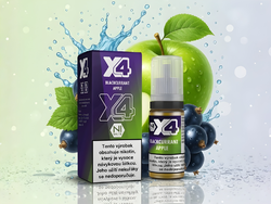 Nikotinová sůl X4 Bar Juice - Černý rybíz a jablko / Blackcurrant Apple 10ml
