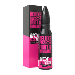 Příchuť Riot Squad - Black Edition - Deluxe Passionfruit and Rhubarb / Marakuja s rebarborou 10ml SnV