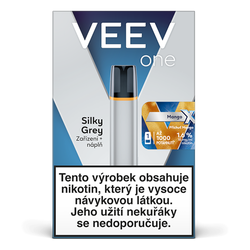 Elektronická cigareta VEEV One Starter Pack Silky Grey + náplň Mango X