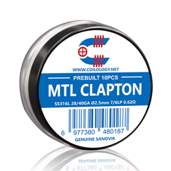 Coilology předmotané spirálky pro MTL Clapton SS316L - 0,62ohm, 10ks
